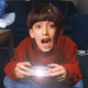 Aaron Booker of Dayton, OH, samples the PlayStation 5.